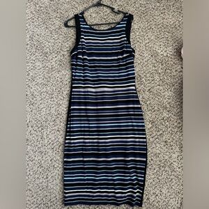 White House Black Market Body Perfecting Colorblock Sheath Dress.